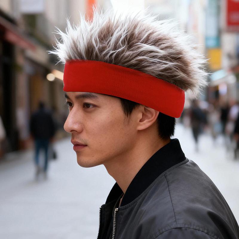Fashion Wig Hat Funny Short Hair Caps For Women Men Novelty Street Hip Hop Beanie Hat Spiked Fake Hair Funny Retro Caps