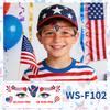 Independence Day Makeup Face Sticker Usa Independence Day Theme Painted Waterproof Sweat Tattoo Sticker