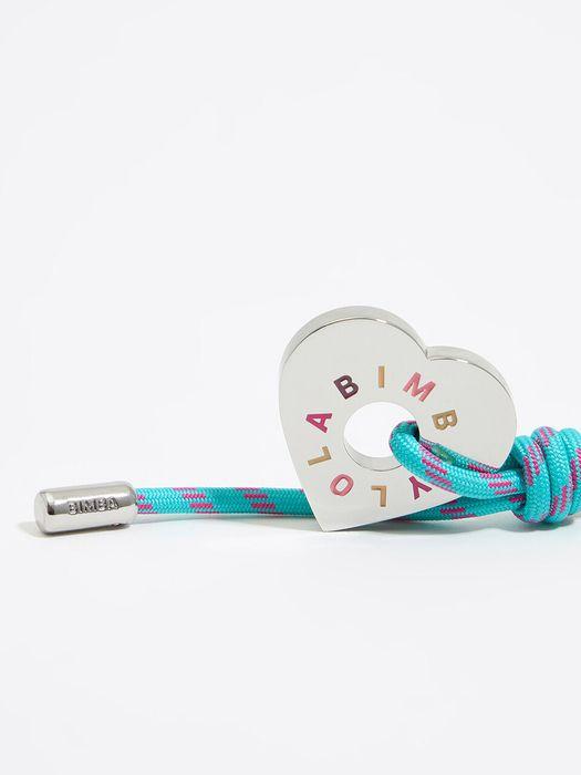 BIMBA Y LOLA BIMBA Y LOLA Gold Heart Blue Rope Keyring B246AIZ012BLF