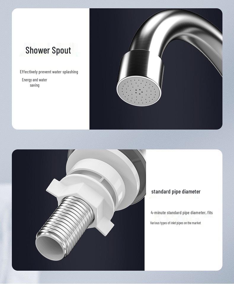 Instant Heat Dual-Use Stainless Steel Electric Water Faucet with Smart Display