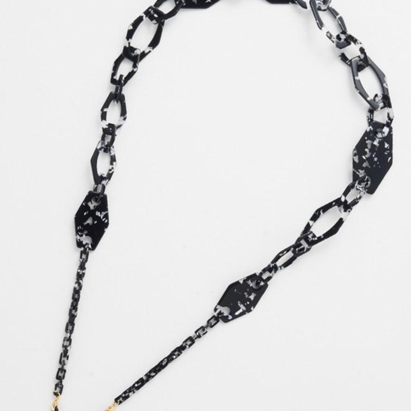 SPRING STRINGS ACETATE CH L Geo _ Black White