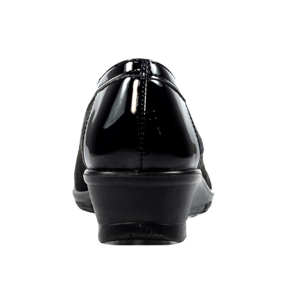 Lunar Womens/Ladies Faux Leather Wedge Shoes