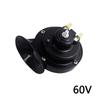 ABS 12V 48V 60V Motorcycle Waterproof Snail Horn Super Sound Monophonic Motorcycle Accessories Electric Moped Horn