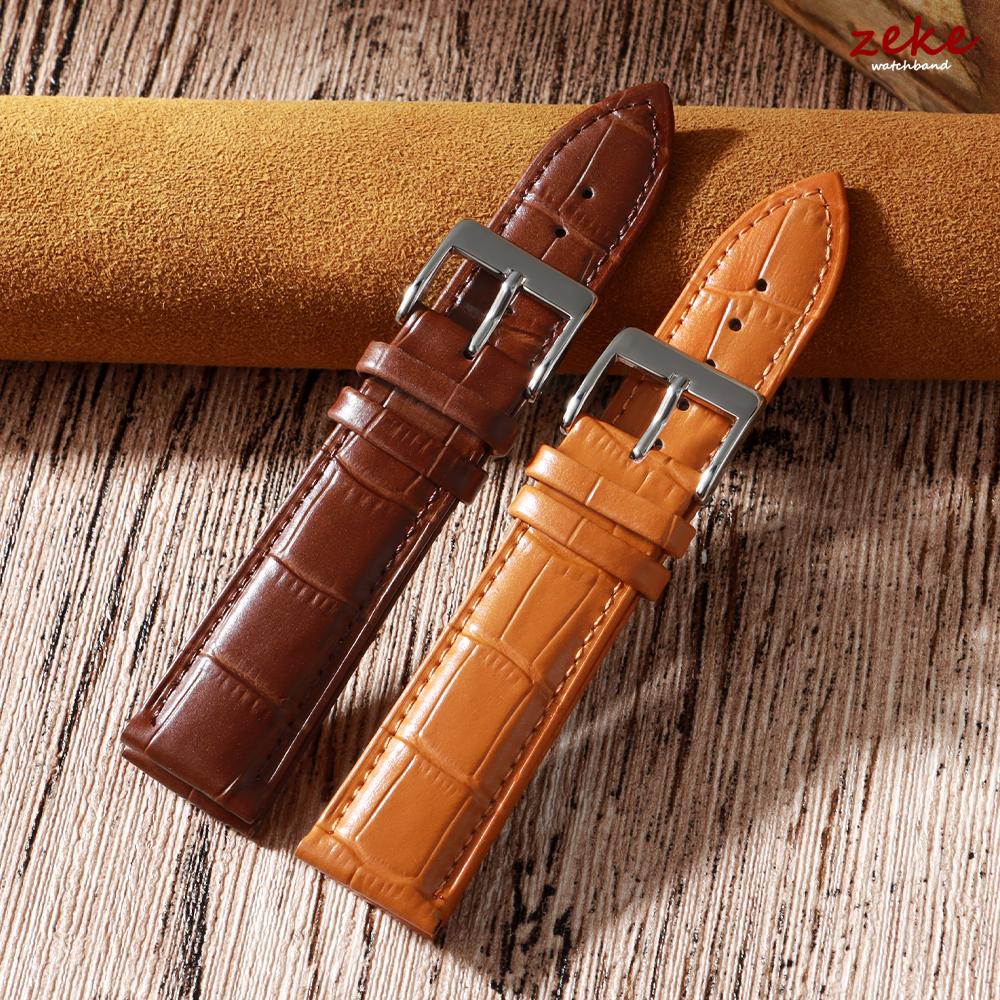 Genuine Leather Calfskin Strap 12mm 14mm 16mm 18mm 20mm 22mm 24mm Universal Men Women Watchband Slub Pattern Watch Accessories