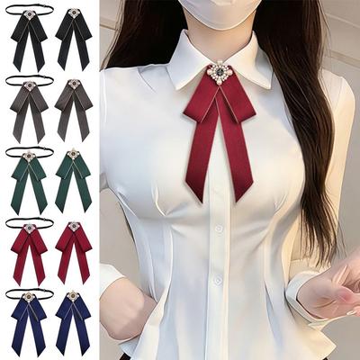 Broche Nœud Papillon Nœud Papillon Femme Nœud Papillon Cravate Broche Col Fleur Dames Coréennes