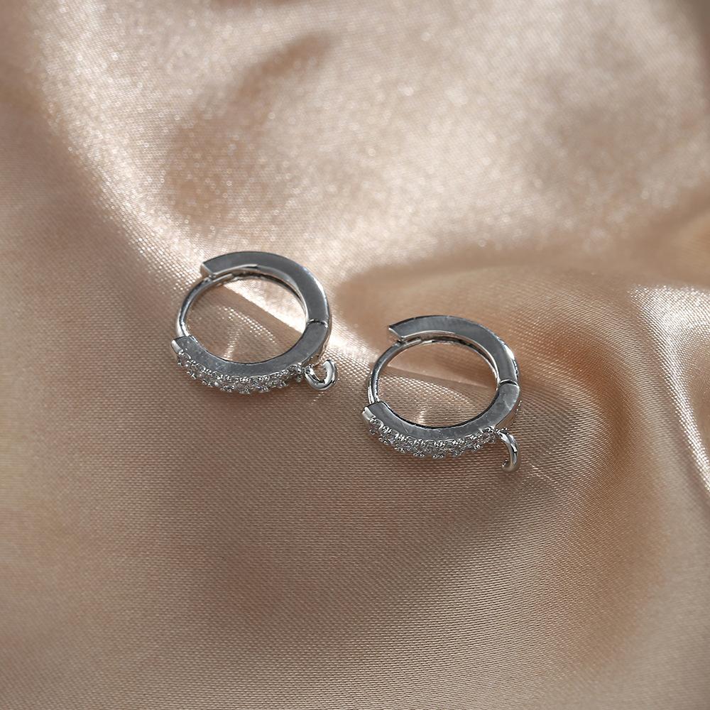 Simple Metal Earrings For Women, French Personalized Accessories, Versatile Earrings, Zircon Earrings, Ear Buckles.