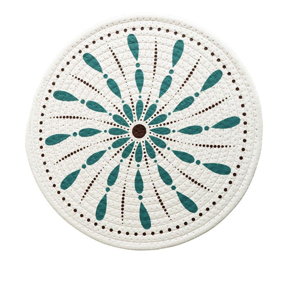 

Теплоизоляционная тканая хлопчатобумажная подставка для столовых приборов, нескользящая подставка для горшка, коврики для стола, круглая подставка для украшения стола 12cm-B