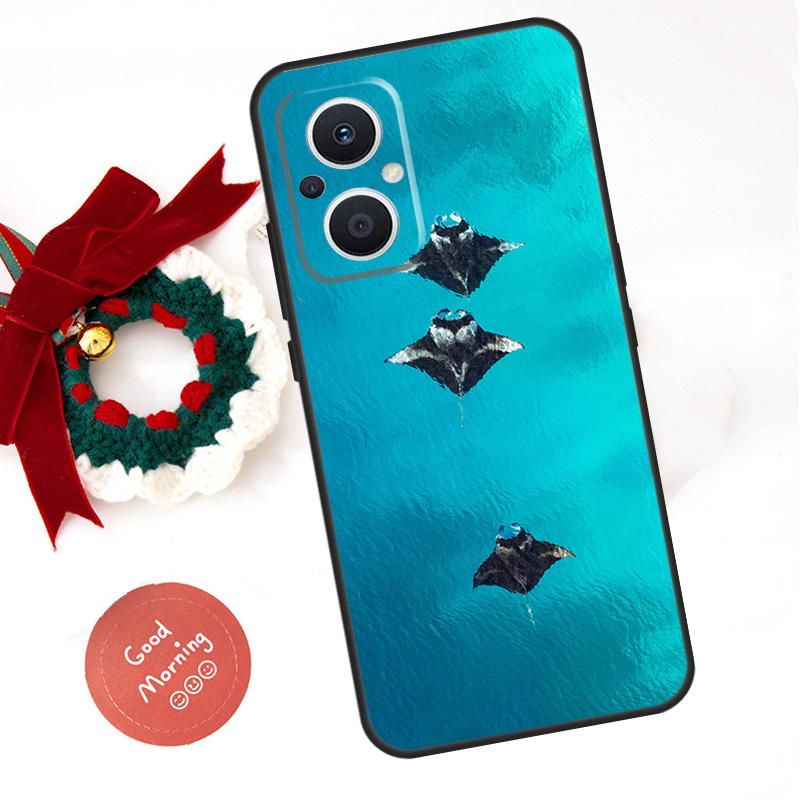 Animal Manta Ray Funda For OPPO Reno 13 F 14 10 11 12 Pro 12F 11F 14F 7 8 Lite OPPO Find X9 X8 X6 X5 Pro Case