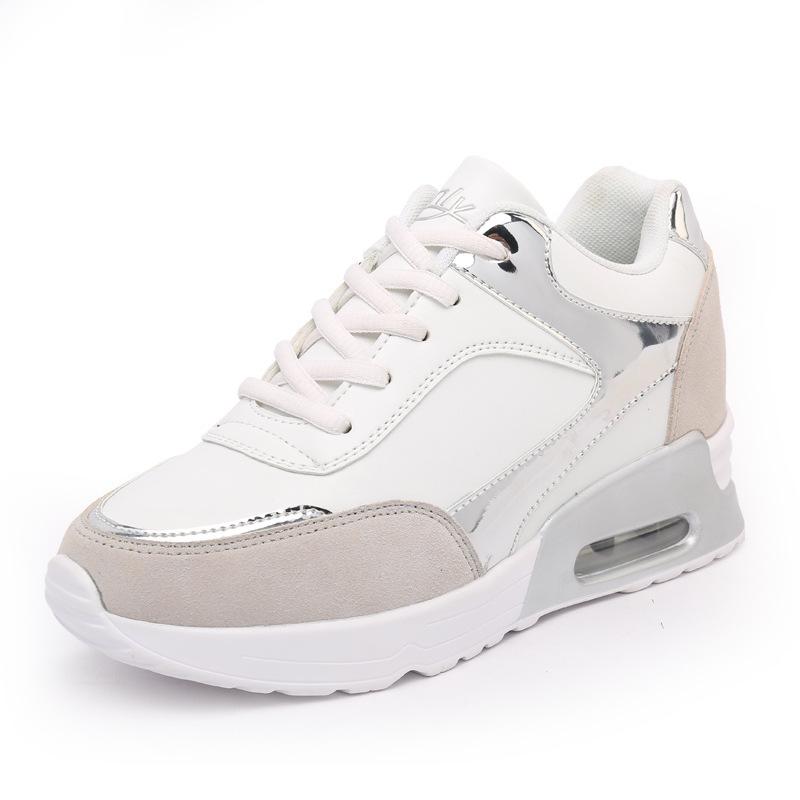 Women's casual single shoes heightening fashion sports leisure, external air cushion thick bottom wind supply
