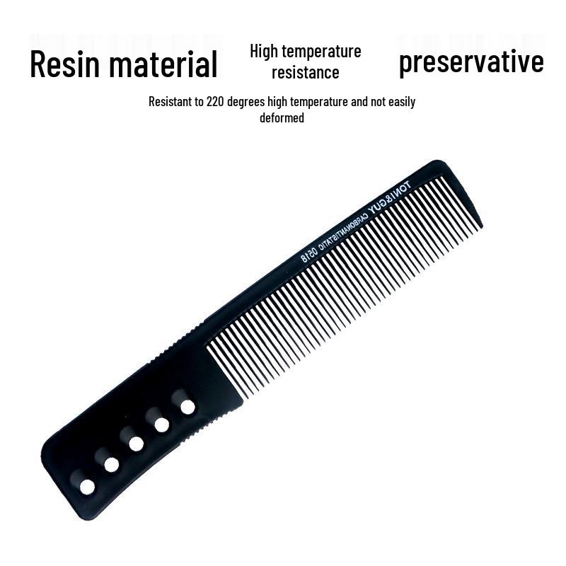 Professional Barber's Black Handle Wide Tooth Hair Cutting Comb