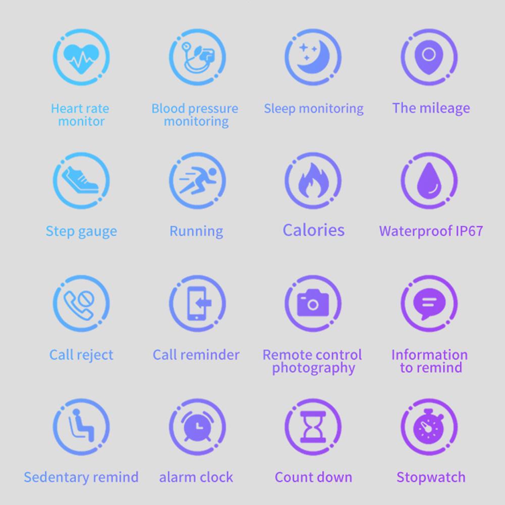 SX10 Smart Watch Heart Rate Monitor Waterproof Long Standby Bluetooth 5.0 Fitness Tracker Smartwatch