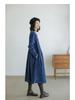 Autumn 2021 Japanese-Korean Corduroy Literary Dress - Women's Long-Sleeve Midi Skirt