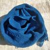 Used Indigo dyed cotton pongee (100% cotton) stole, gradient