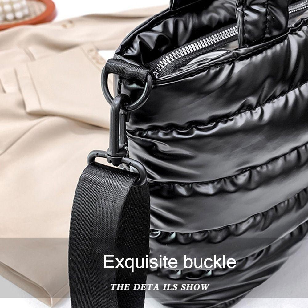 Travel Crossbody Handbag Lightweight Quilted Puffy Handbag Down Cott Padded Shoulder Bag Puffer Tote Bag Women's Handbags