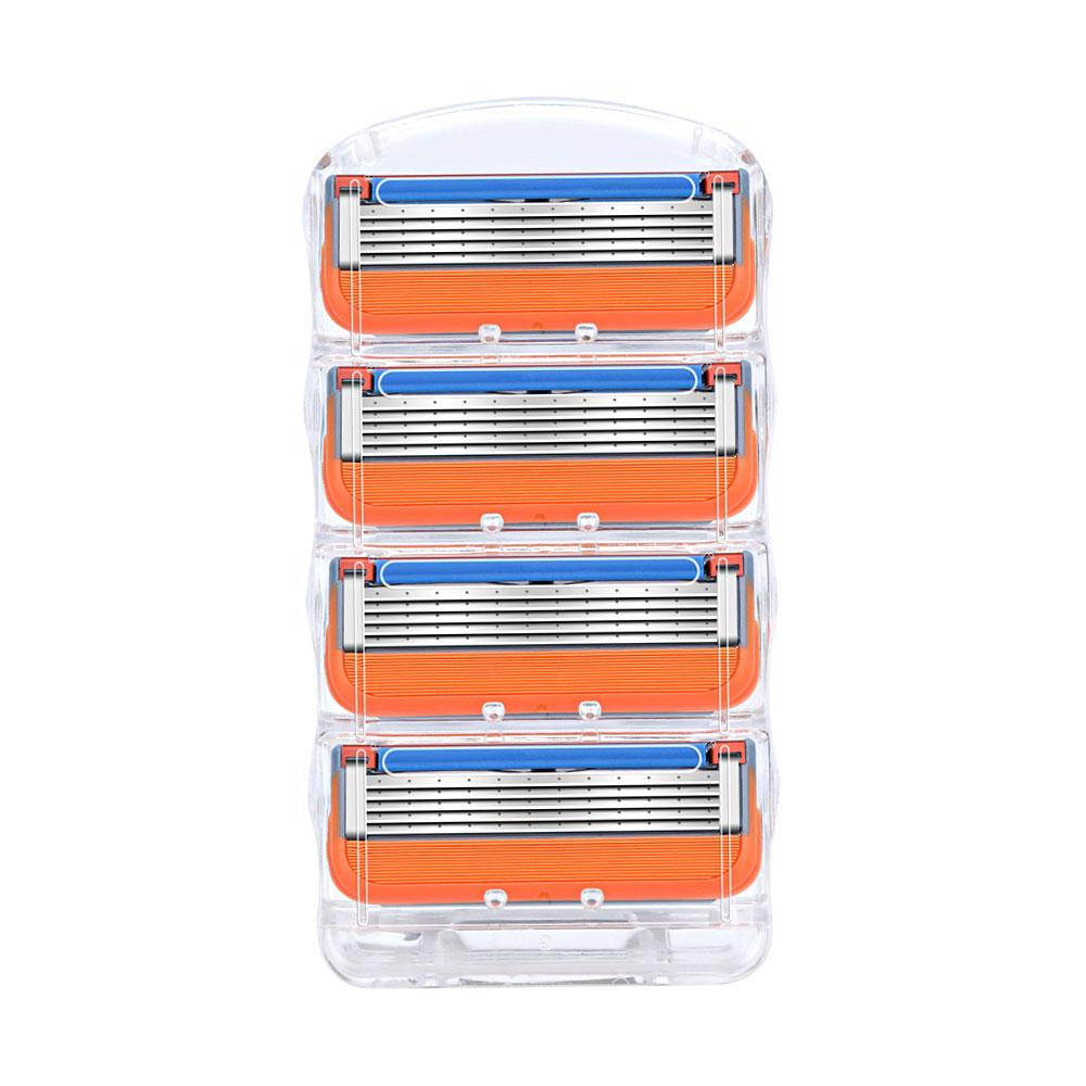 Holicí žiletky pro Fusione 5 Kazet na holicí strojky Rovné žiletky Pouzdro na holení vousů Vyměnitelné hlavy pro muže