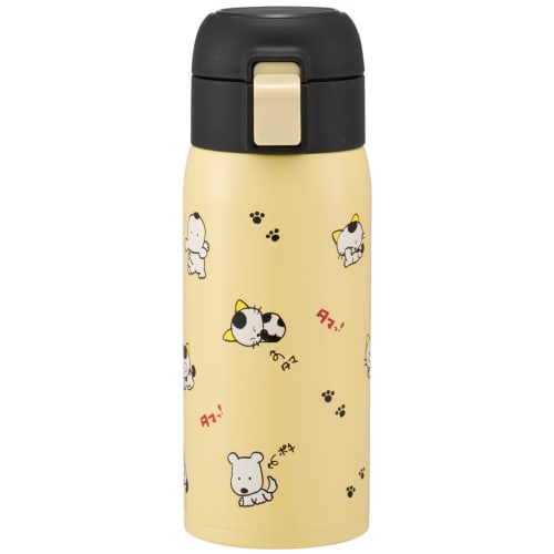 Skater Tama & Friends 350ml Stainless Steel Water Bottle with One-Touch Opening, Double-Sided Vacuum Insulation, Direct Drinking, and One-Touch Openin