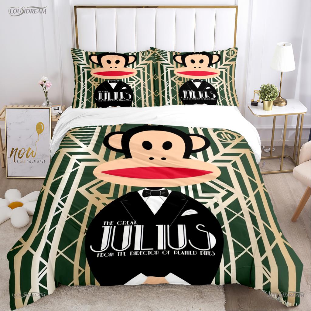 Süße P-Paul F-Frank Cartoon Anime Bettbezug Lustiges Kawaii Bettwäsche-Set Weiche Deckenhülle Und Kissenbezüge Einzel-/Doppel-/Queen-/King-Size