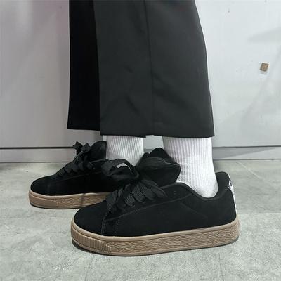 Korean Version 2025 New Autumn Student Casual Versatile Niche Bread Shoes Ins Trendy Street Shot Thick Baseplate Shoes Women