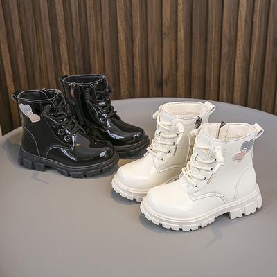 Mädchen Stiefeletten Kinder Mode Stiefel Elegant Reißverschluss Cool Liebesmuster Kinder Prinzessin Lederstiefel Rutschfest Größe 26-37 Winter