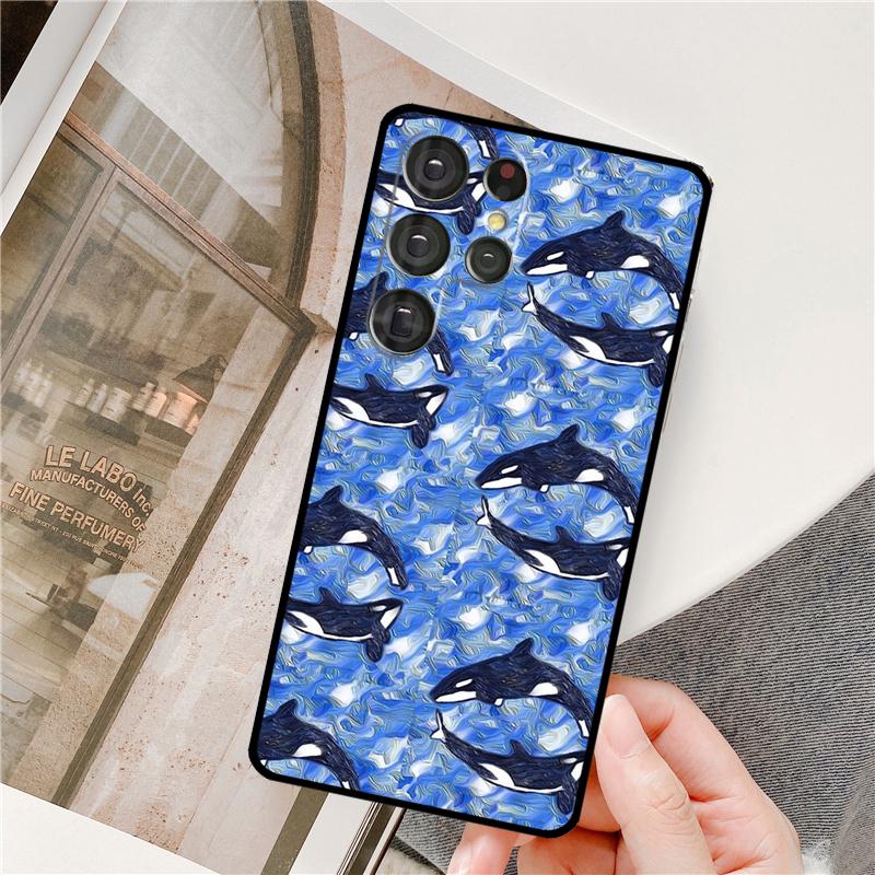 Orcas Killer Whales Case For Samsung Galaxy S23 S22 S21 Ultra Note 20 S8 S9 S10 Note 10 Plus S20 FE Back Cover