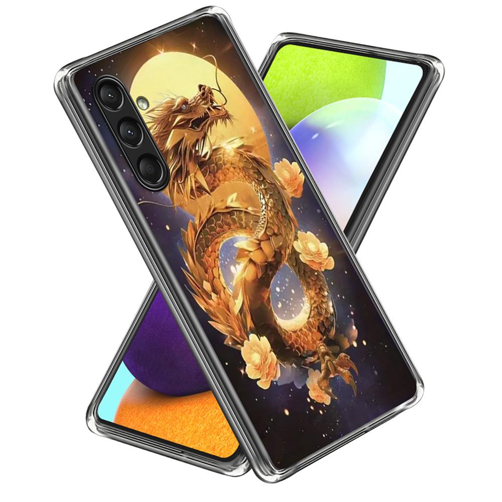 

Для Samsung Galaxy A16 5G/4G чехол IMD Pattern Printed противоударный чехол для телефона TPU Golden Dragon