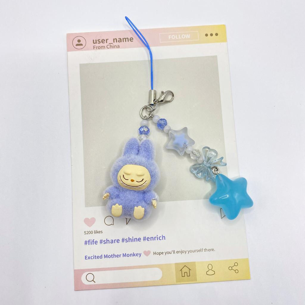 Flocking Mini Baby-free Keychain Vinyl Cute Baby Walking Bag Mobile Phone Pendant Cute Pendant