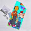 Dog Man Fashion Beach Towel: Ideal for Summer Adventures Soft, absorbent and quick drying suitable for swimming and bathing