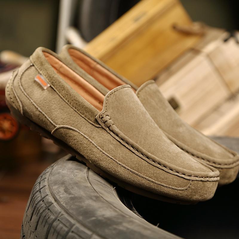 Casual Men Genuine Leather Suede Shoes Summer Breathable Classic Men'S Loafers Moccasins Penny Shoes Fashion Men'S Shoes
