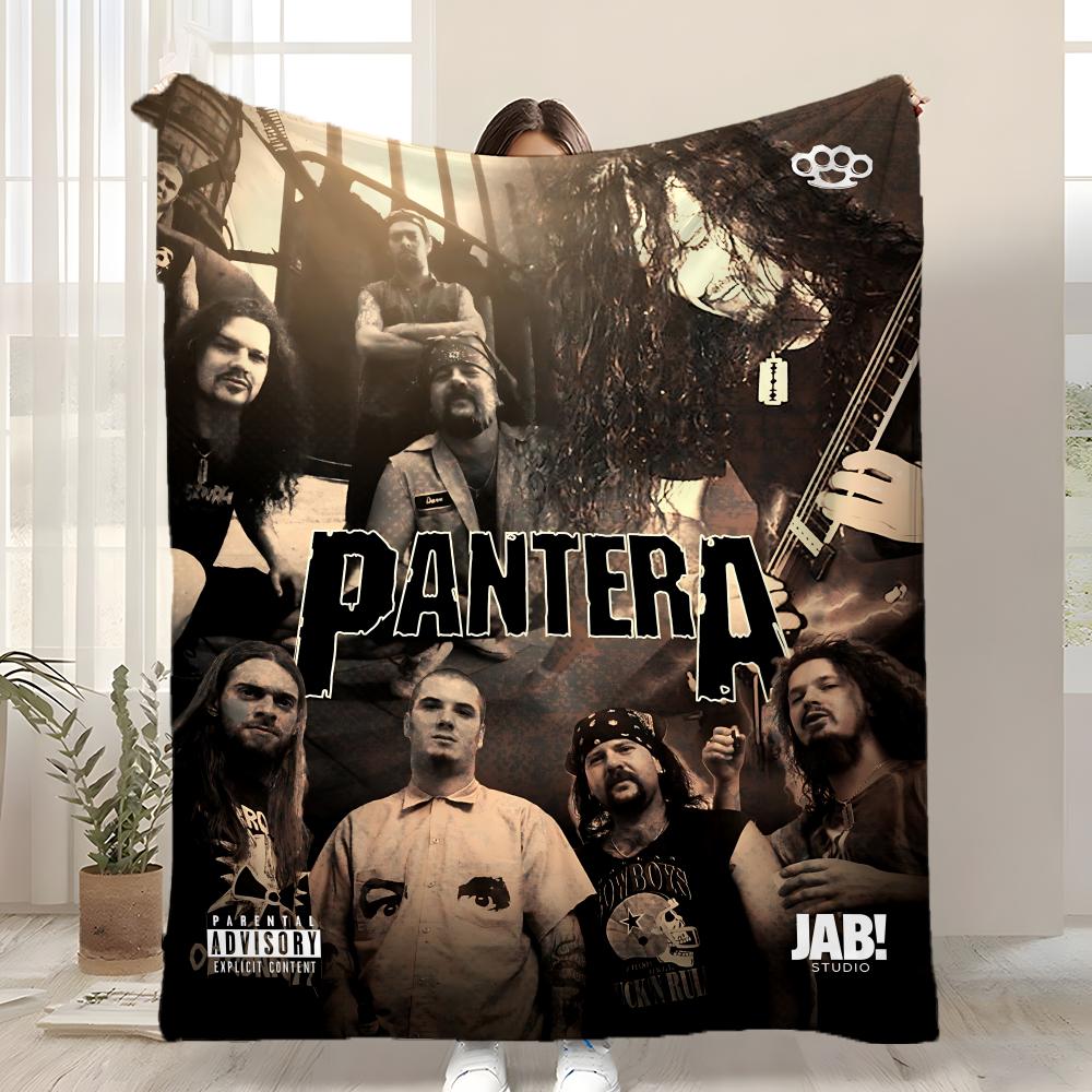 

P-Pantera Band Throw Kid-Friendly Flannel Throw Blanket Soft Warm Anti-Static Washable All Season 75x90cm