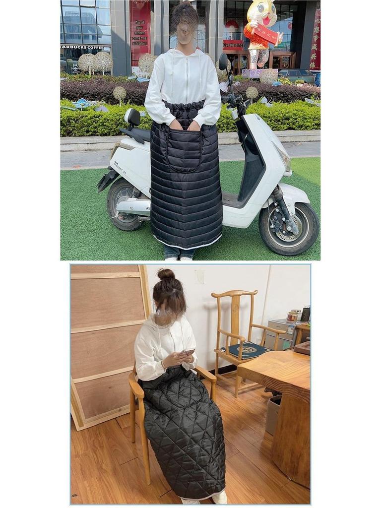 Electric Car & Bicycle Winter Windproof Fleece-Lined Waterproof Leg Warmers Apron