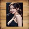 Metal Poster Vintage Lady 20x30cm Home Wall Decor