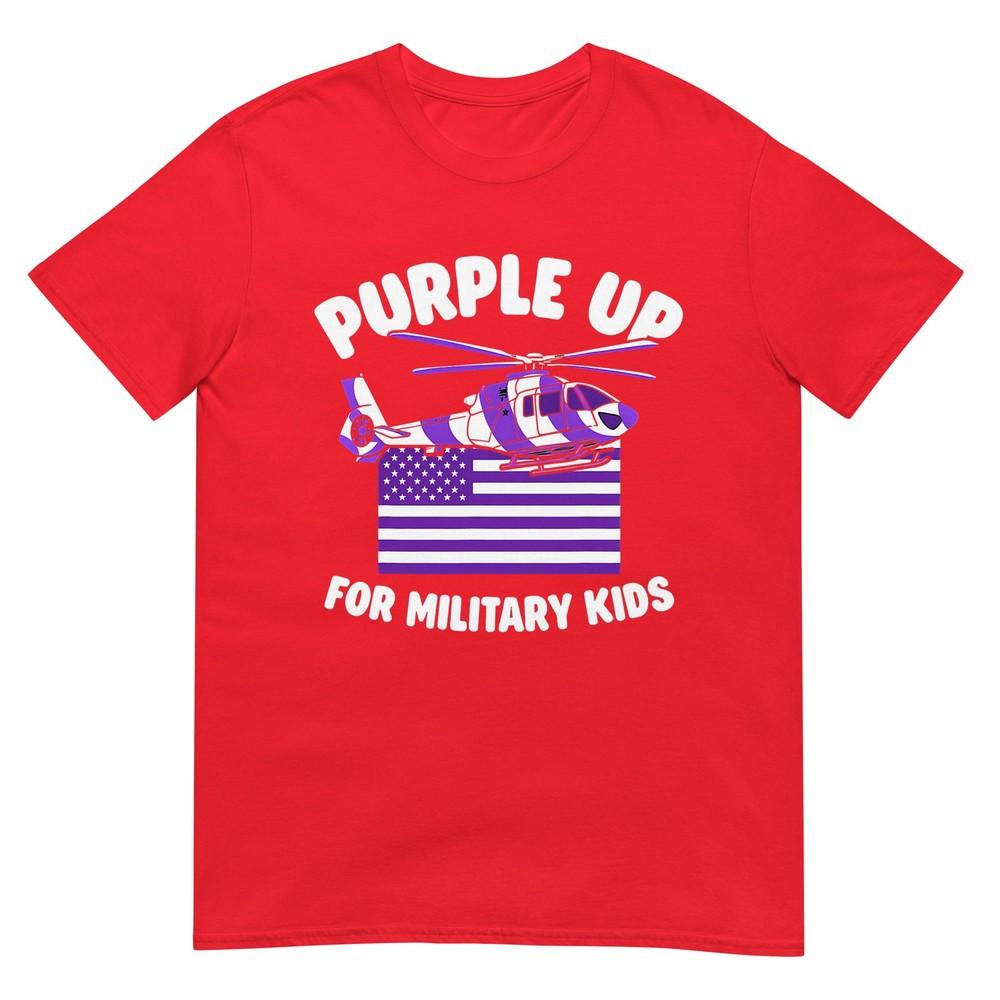Military Child Month Purple Up For Military Kids Boys Girls Tshirt S