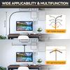 CANMEIJIA LED Desk Lamps for Home Office - Upgrade Dual Head Architect Task Lamp with Clamp & Adatper, 50 Lighting Modes Monitor Light Bar,