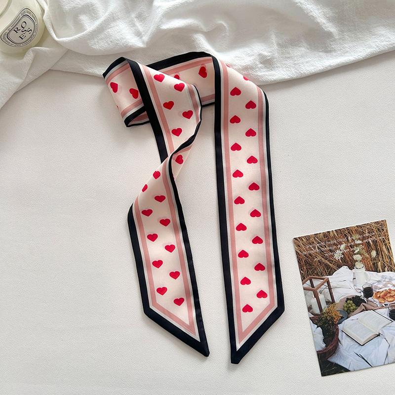 2025 Korean Twill Decorative Ribbon Small Scarf for Women Binding Bag Handle Ribbon Hair Band Small Scarf Headband Lady Tie