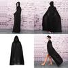 Halloween Umhang Cosplay Sensenmann Vampir Hexe Zauberer Robe Party Erwachsene Kinder Schwarzer Kapuzenumhang