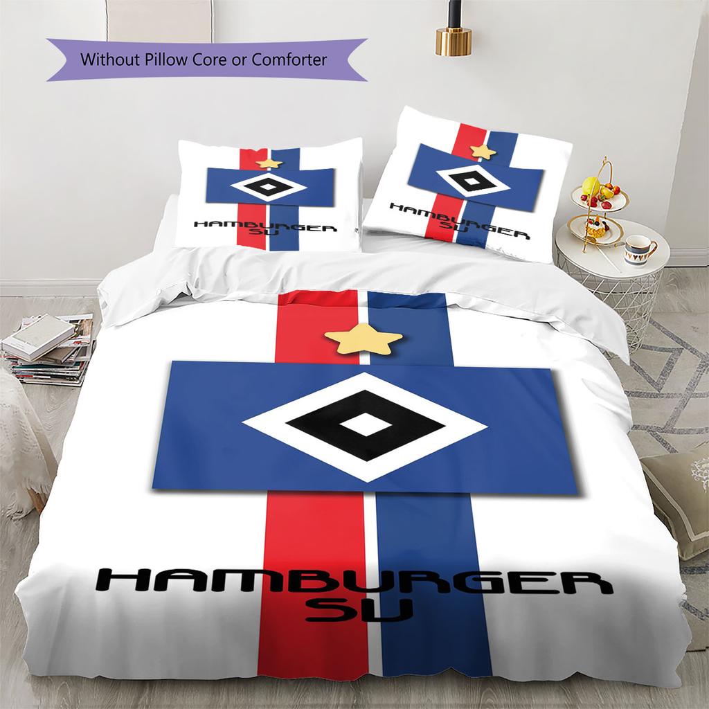Hamburger Sportverein Pattern Bedding,Quilt Set Quilt Cover Pillowcase Home Birthday Gift(1 * Duvet Cover + 2 * Pillowcase, Without Core)