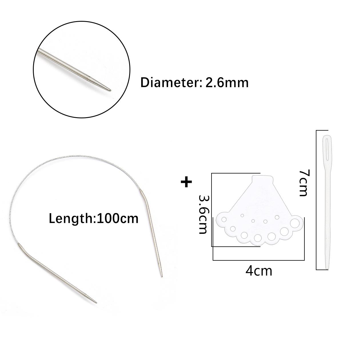 

1 шт., кольцо из нержавеющей стали, игла, полый свитер, игла, аксессуары для рукоделия