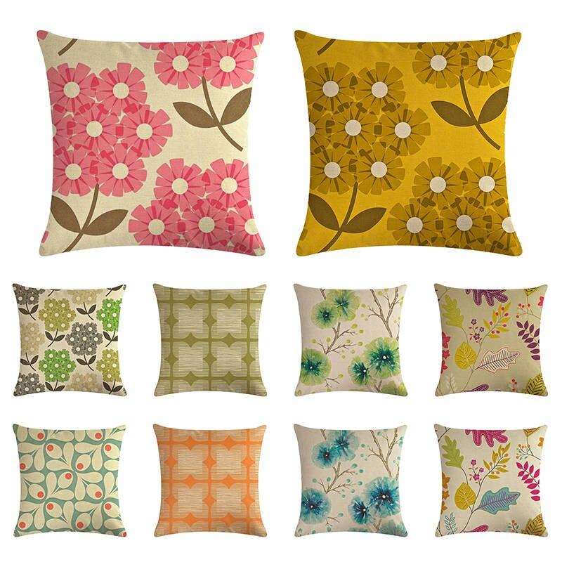 floral print throw pillows