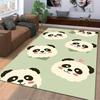 Cute Cartoon Panda Pattern Carpet for Kids Room Home Decor Green Suitable for Use As an Anti-slip for Living Room Bedroom Sofas