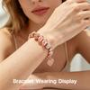 Roségoldene herzförmige Charm-Armbänder, Modeschmuck, Perlenarmband, Geburtstag, Weihnachten, Geschenke für Mädchen und Frauen