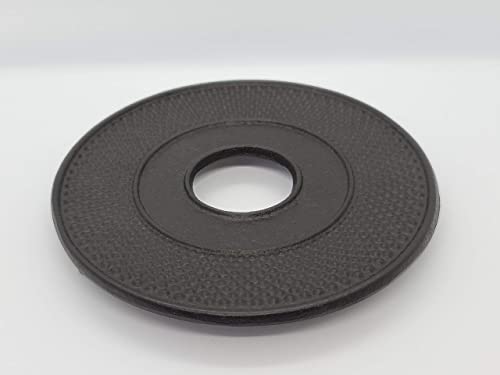 Iwachu Ironware Pot Holder, Round Arare, Large, Black, 13.5cm, Nambu Ironware, 17002