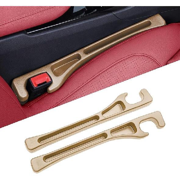 Car Seats Gap Filler Dual-Slot Car Seat Gap Organizer – With Belt Slot, Anti-Drop Gap Filler For Cars & SUVs – No More Lost Items, All Within