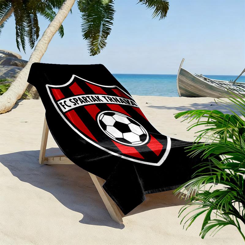 Asciugamano da Spiaggia Stampato FC Spartak Trnava, Asciugamano Grande Morbido ad Asciugatura Rapida per Spiaggia Campeggio Nuoto