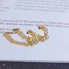Tide Pentagram Earrings Temperament Golden Ear Bone Clip Imitation Zircon Ear Bone Clip