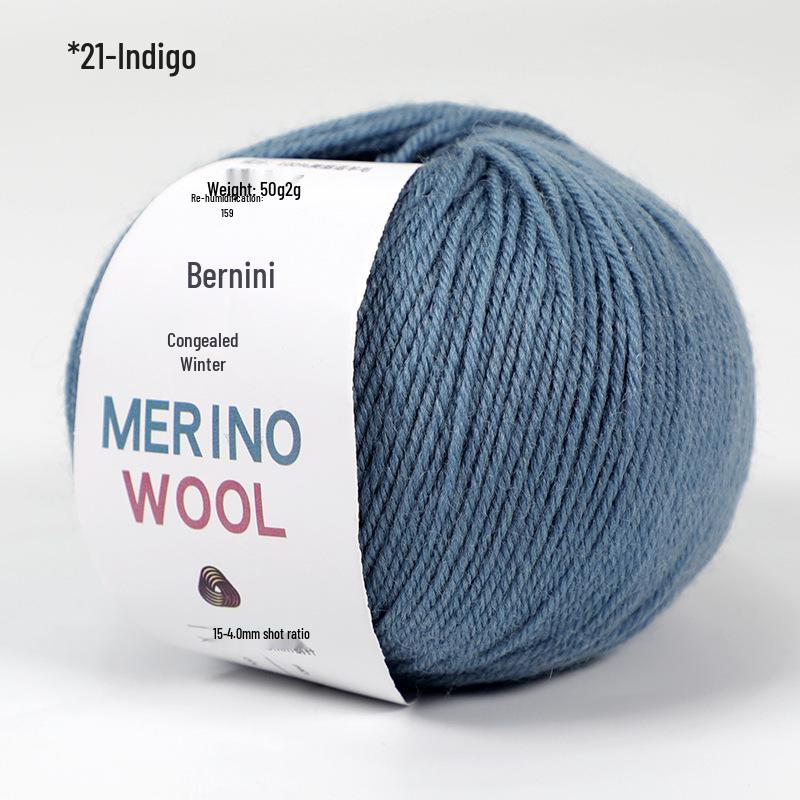 Merino Wool Yarn for DIY Knitting - Morandi Colors, Medium Thickness, Perfect for Hand-Knitted Hats.