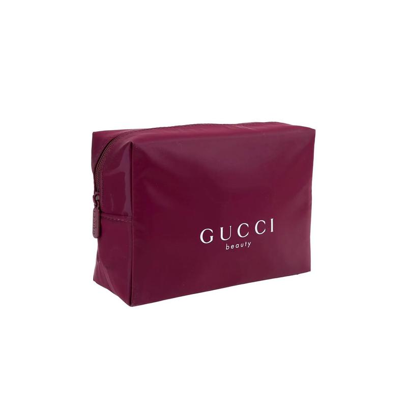 Gucci Cosmetic Bag/toiletry Bag [Customized Bag] Canvas Crimson Puppy Girlfriend Niche High-end Wear for the Year of the Zodiac Crimson Puppy