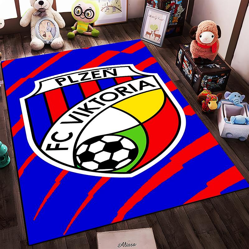 FC Viktoria Plzeň Logo Design Non-slip rug suitable for living room and bedroom sofas