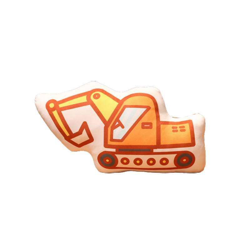 Roztomilý kreslený polštářek ve tvaru auta plyšová hračka pro děti Včetně hasičských aut a policejních aut