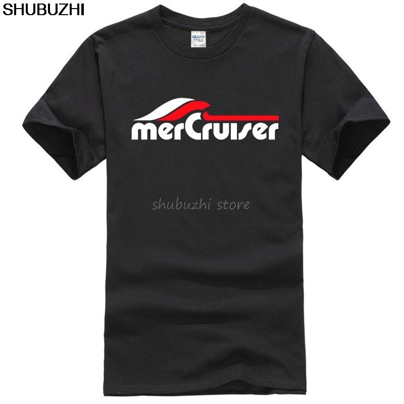 Mercruiser Boating Boat Outboard New W Popular Tee T-Shirt Men Tshirt Summer Cotton Tee-shirt Male Tees Sbz1237