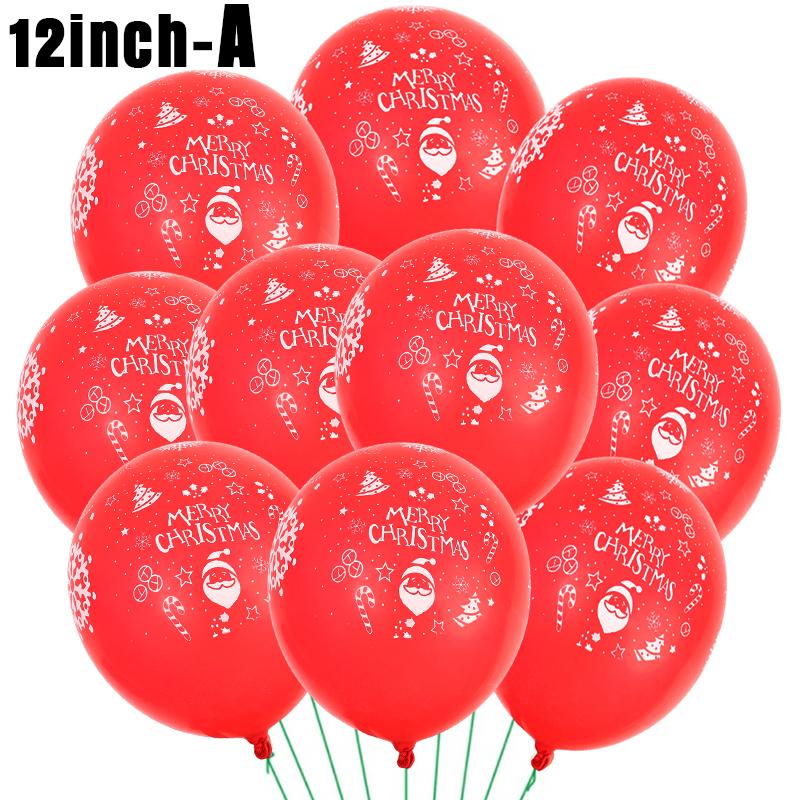 20/10Pcs Merry Christmas Balloons Santa Claus Snowflakes Latex Balloon Inflatable Kids Gifts Christmas New Year Party Decoration